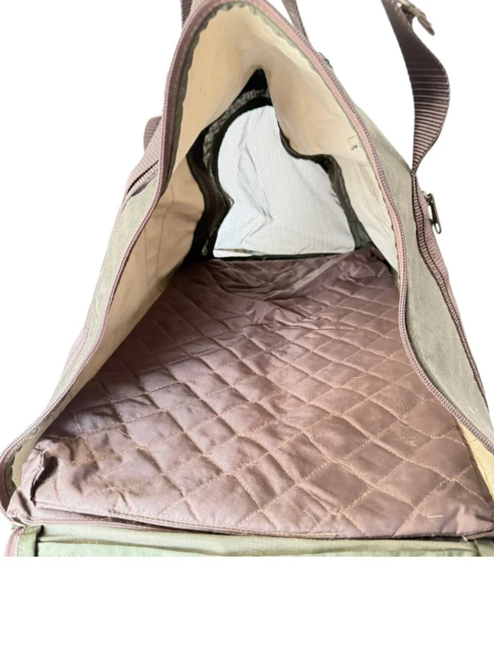 Wagwear Travel Carrier Cotton Ripstop Olive Green Large 21